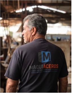 Técnico metalúrgico de Maquiaceros en planta